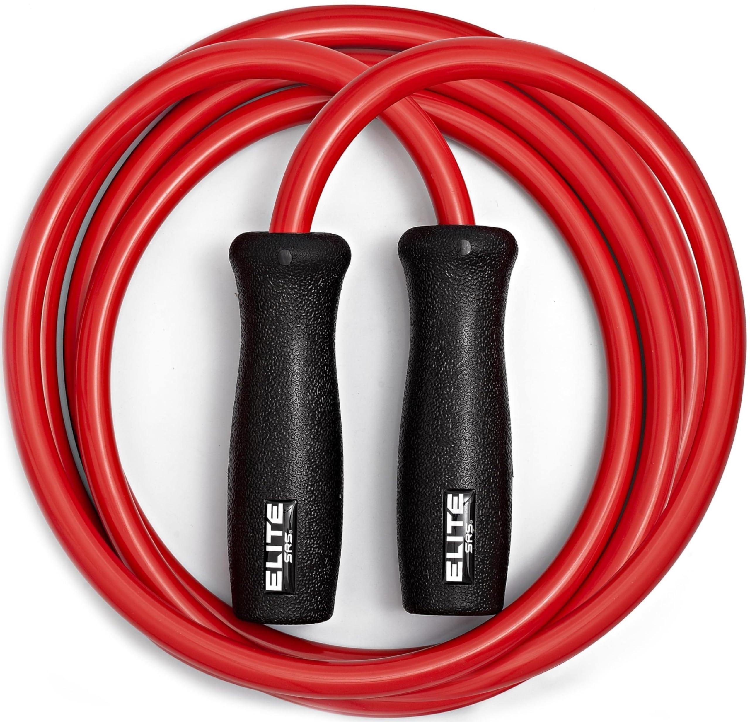 Elite Jumps Muay Thai 2.0 Weighted Jump Rope - Designed for High-Intensity Training, Muay Thai, & MMA Workouts - Heavy 1.3lb PVC Jump Ropes for Fitness Crimson Red - 9FT